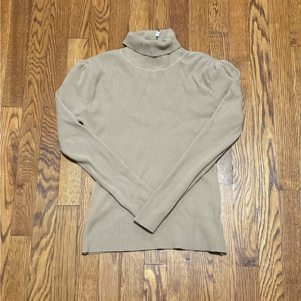 Beige Turtleneck Sweater